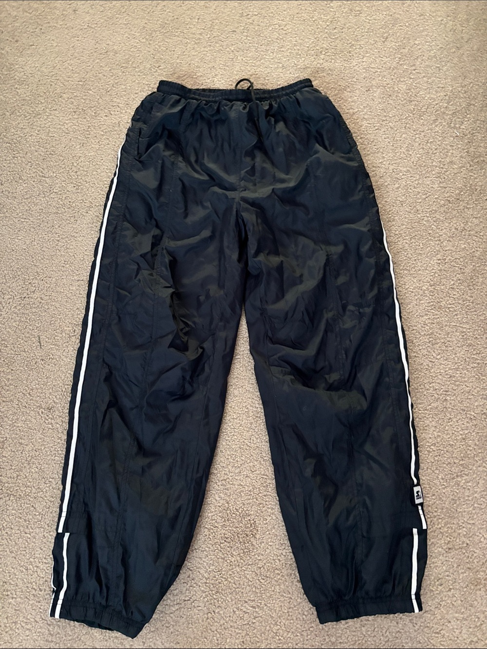 Starter Mens Track Pants with White Side Stripes
